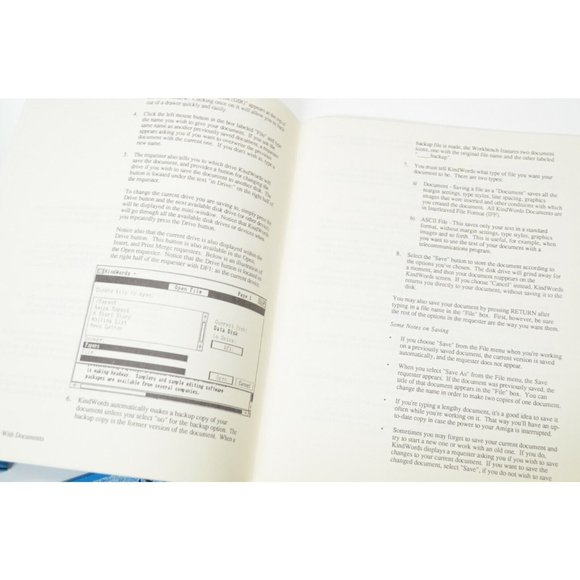 Amiga Kind Words Software 2.0 Word Processor Manual Disks FLOOR SAMPLE Commodore - Picture 6 of 7